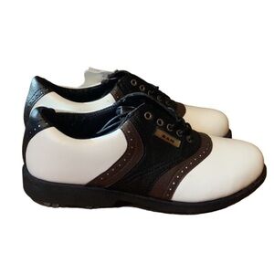 Ram Leather Classic Double Saddle Golf shoes Size 7 New with tag
